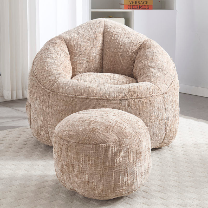Sitzsack Sofa Stuhl für Erwachsene mit Fußstütze, Khaki