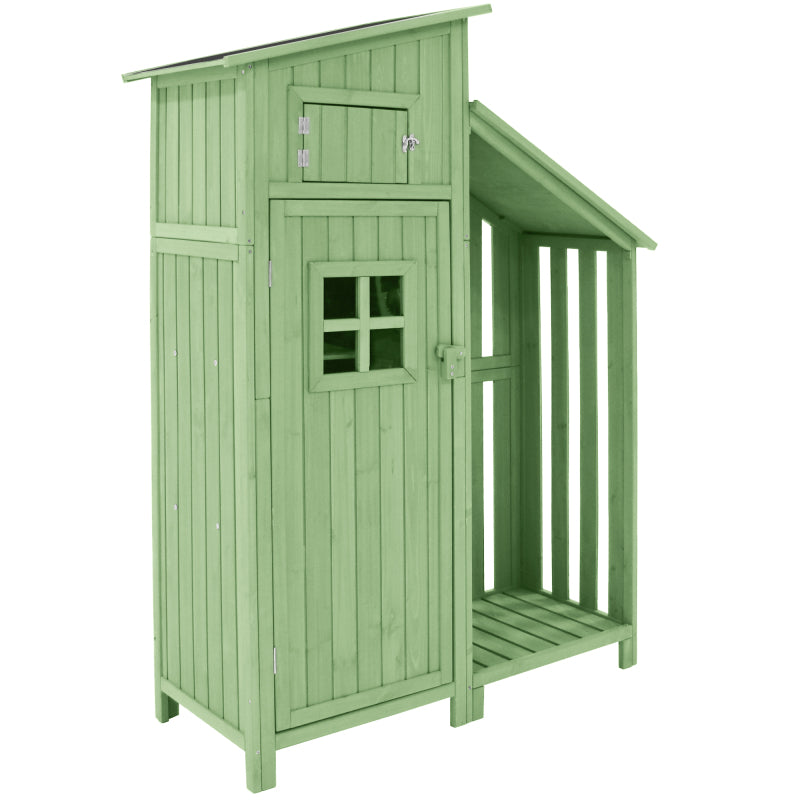 Gerätehaus Gartenschrank Geräteschuppen Geräteschrank, BxT: 124x46 cm,BxTxH:124x46x174cm, auch für kleine Gärten geeignet,Grün, (Holzhütte, 1 St., Gartenhaus)