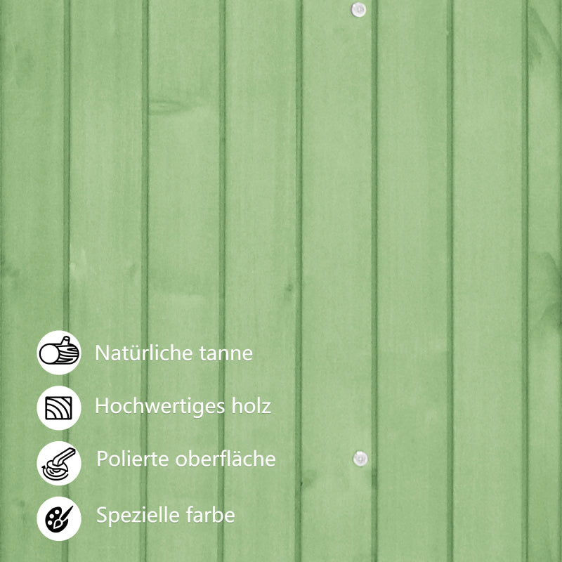 Gerätehaus Gartenschrank Geräteschuppen Geräteschrank, BxT: 124x46 cm,BxTxH:124x46x174cm, auch für kleine Gärten geeignet,Grün, (Holzhütte, 1 St., Gartenhaus)