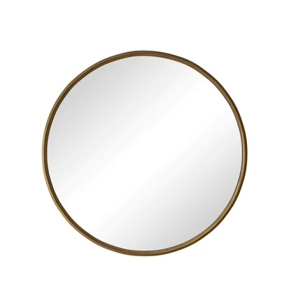 80CM Bronze Round Mirror, Bathroom Mirror for Wall, Round Wall Mirror Metal Frame, for Wall, Living Room, Bedroom, Vanity, Entryway, Hallway