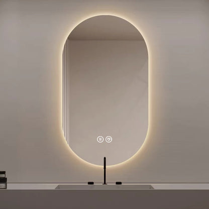 60*90cm Smart Wall Mounted LED Touch Screen Anti-fog Mirror Bathroom Mirror, Barber Shop Mirror
