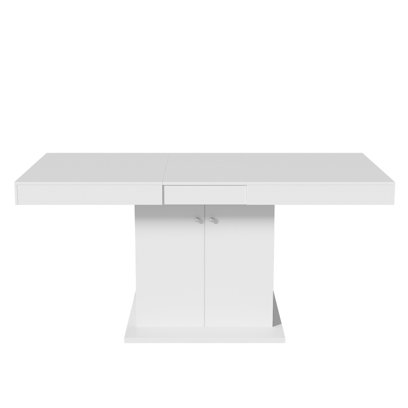 Ausziehbarer Esstisch, L140/180*W80*H76cm, Weiß