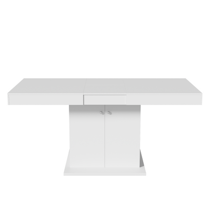Ausziehbarer Esstisch, L140/180*W80*H76cm, Weiß