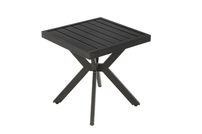 Outdoor Aluminum Square Side Table End Table for Patio, Backyard, Pool, Indoor Companion, Easy Maintenance and Weather Resistant, Dark Brown