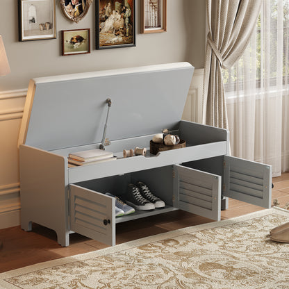 Moderne schuhbank mit sitzfläche, Eingangsbereich, Wohnzimmer, flurmöbel,  Grau