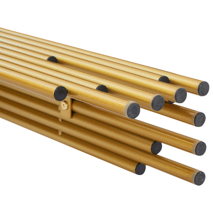 Mid-Century Modern Wohnzimmer Beistelltisch, Konsolentisch, weißer Korpus mit goldenen Beinen, doppellagiges MDF, belastbar bis 40 kg