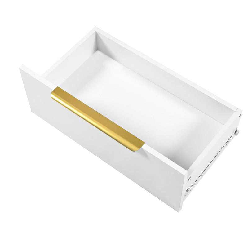 Moderner Weißer Hochschrank mit 16-Farb-LED und Bluetooth – 60×35×180cm