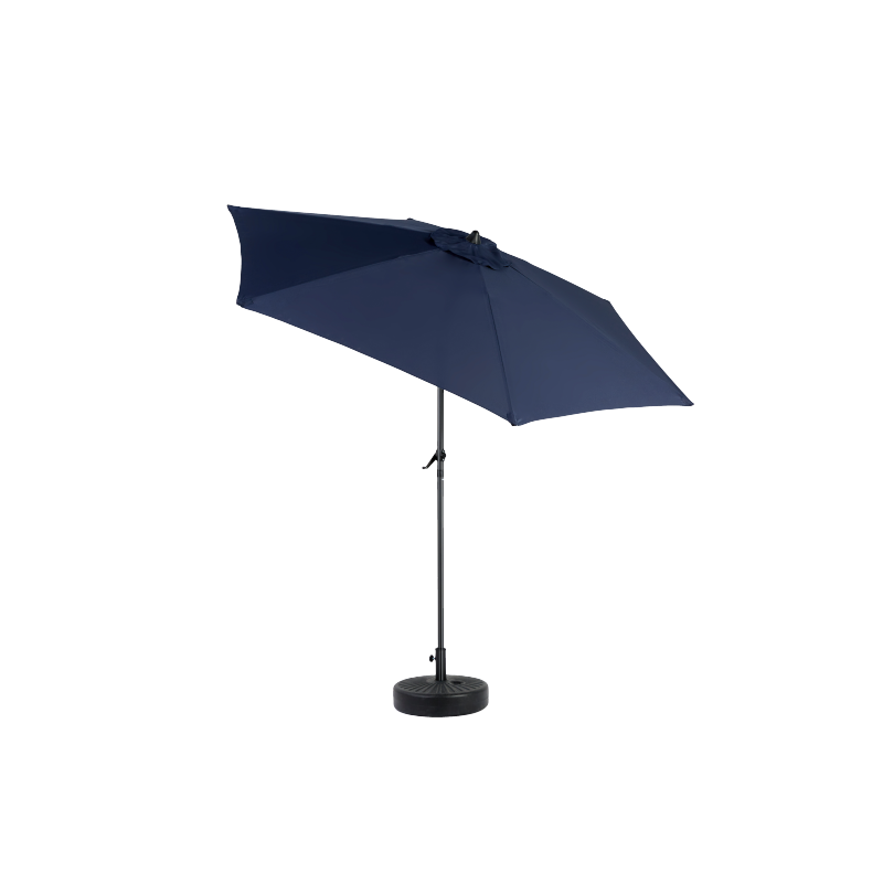14.8 Ft Double Sided Outdoor Umbrella Rectangular Large with Crank (Navy Blue)(No Base)