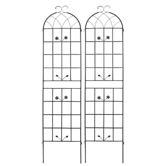 Metall Garten Gitter, 2 Pack Metallgitter für Kletterpflanzen, Indoor / Outdoor Pflanze Gitter für Topfpflanzen, Hauspflanzen, Kletterreben, Blumen und Gemüse, Rasen Garten Zaun Dekor Bildschirm