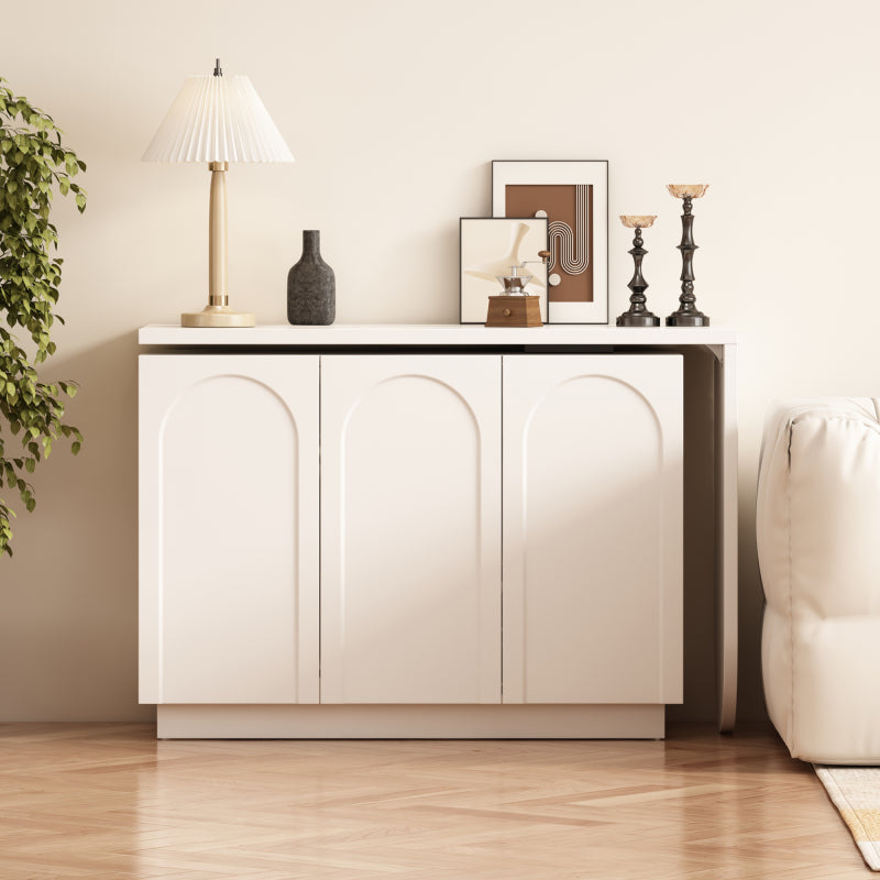 Schreibtisch, drehbarer L-förmiger Eck-Computertisch, Bürotisch, Frisiertisch, weiß 110 cm