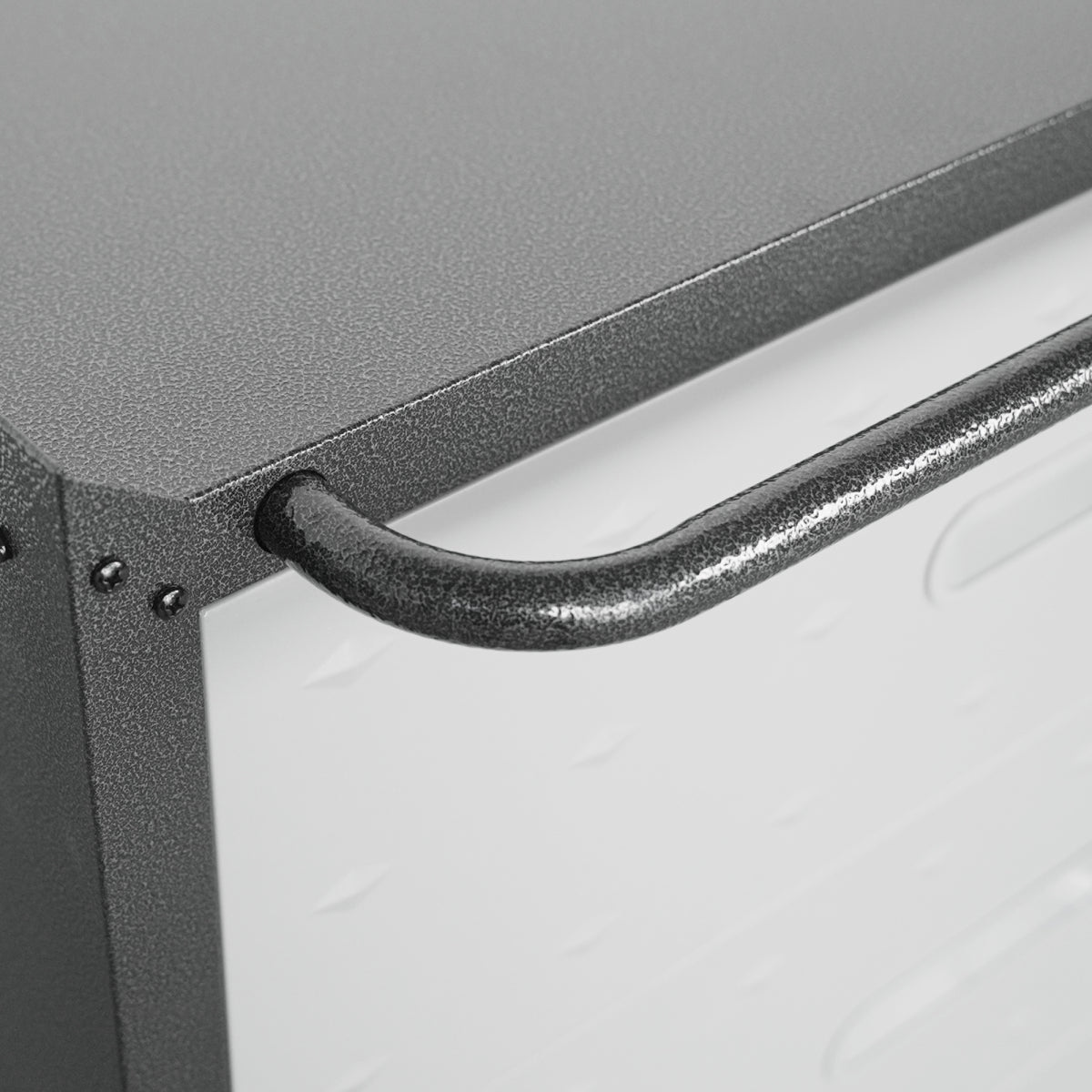 Werkzeugschrank Metall rollbar 3 XXL-Schubladen 75x42x88cm Werkstattwagen Schwarz/Grau 90kg Traglast Garage & Büro Schnellmontage