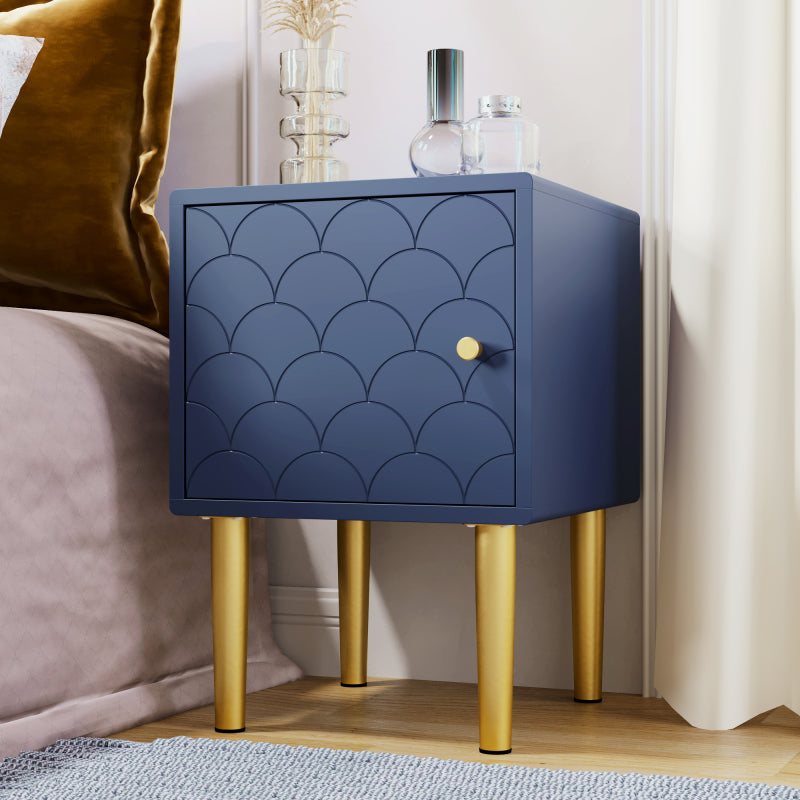 [NEW] Schubladenkommode Kommode mit 3 Schubladen, Sideboard Highboard für Schlafzimmer & alle Wohnräume,Marineblau-H89/B75/T40 cm