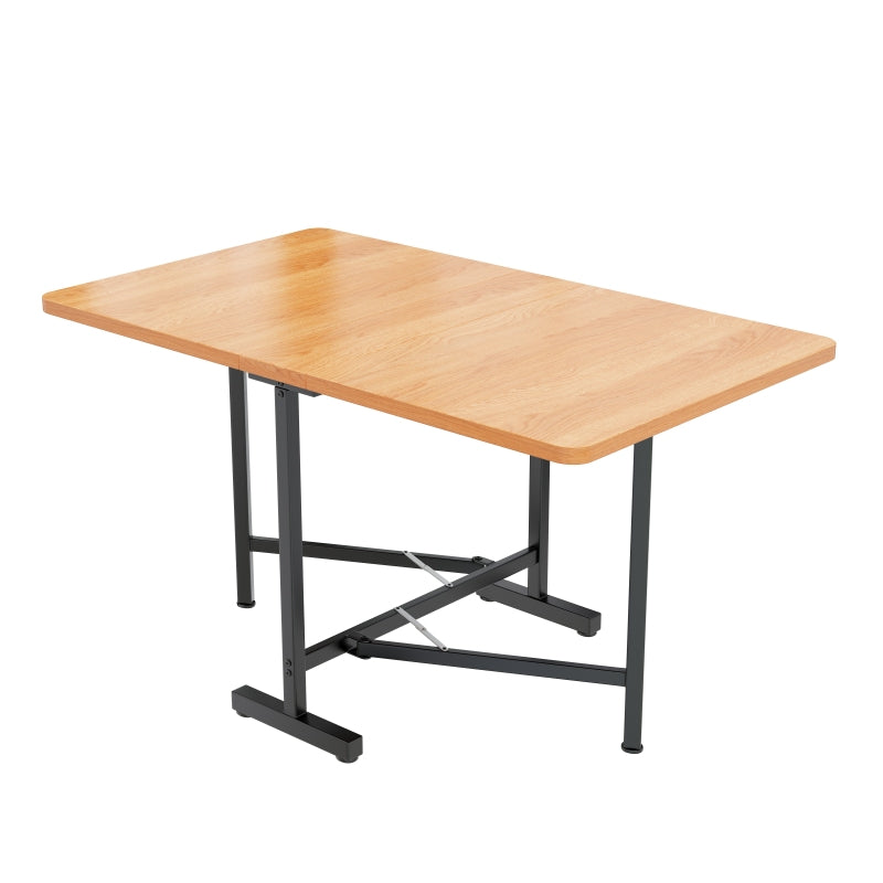 Eleganter moderner minimalistischer Esstisch in Naturfarbe – Ausziehbarer Esstisch 120 cm x 80 cm