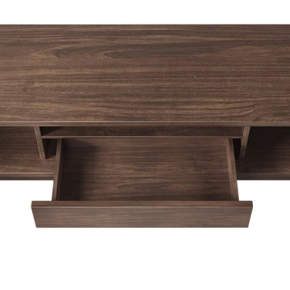 TV-Schrank mit einer Schublade und zwei Türen, TV-Möbel, TV-Panel, TV-Lowboard, TV-Schrank. Einzigartiges Design, Vintage-Holzfarbe.