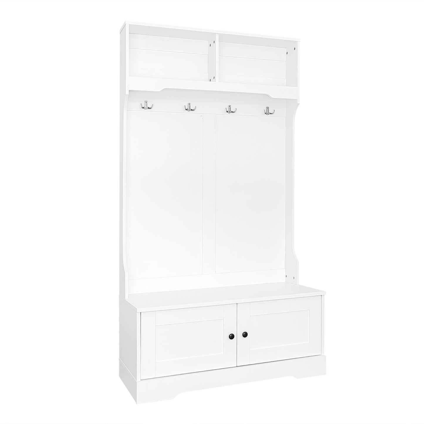 Weißer Eingang Schrank, zur offenen Aufbewahrung - Kleiderständer, Garderobe, Schuhschrank