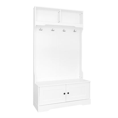 Weißer Eingang Schrank, zur offenen Aufbewahrung - Kleiderständer, Garderobe, Schuhschrank