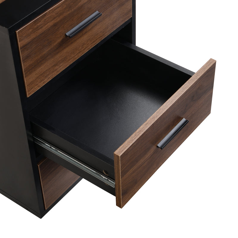 Bürotisch Arbeitstisch Ablage Basteltisch Industrial Schreibtisch 138.5cm mit 3 Schubladen