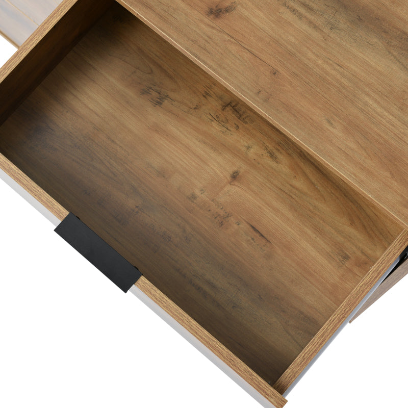 Kommode, Sideboard mit 6 Schubladen, 120 x 40 x 76 cm in Dunkle Eiche, Sideboard Highboard für Schlafzimmer & alle Wohnräume
