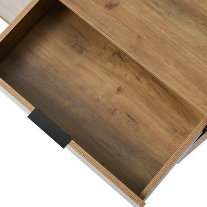 Kommode, Sideboard mit 6 Schubladen, 120 x 40 x 76 cm in Dunkle Eiche, Sideboard Highboard für Schlafzimmer & alle Wohnräume