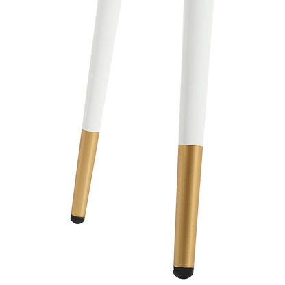 Schminktisch mit 2 Schubladen, Metallfüße, weiß, Maße: H 76 cm × B 100 cm × T 40 cm(ohne Spiegel)