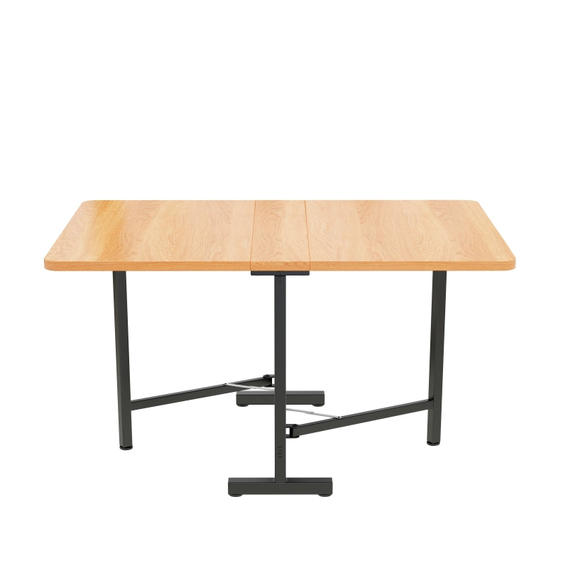 Eleganter moderner minimalistischer Esstisch in Naturfarbe – Ausziehbarer Esstisch 120 cm x 80 cm