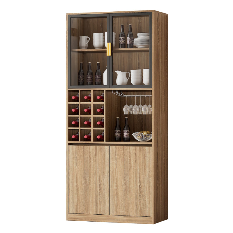 Badezimmerschrank,Spirituosenschrank,Vitrine Vitrinenschrank mit Glastüren und Beleuchtung 180 CM