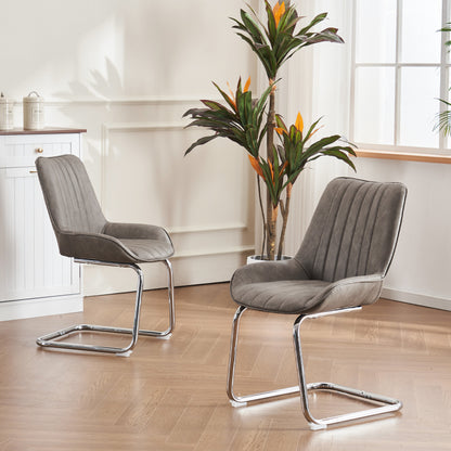 Sorgfältig ausgewählte Küche Wohnzimmer Esszimmer Stühle aus Kunstleder Material für leichtere Wartung! (Satz von 2)