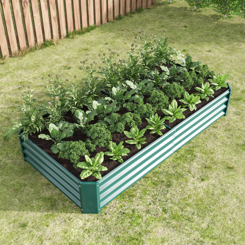 Hochbeet Metall Pflanzenbeet, Hochbeete für Garten aus robustem Stahlblech mit stabilem Design, Rostschutz und Langer Haltbarkeit, Hochbeet Bausatz ohne Boden, Ideal für Gemüse, Kräuter & Blumen Anthr