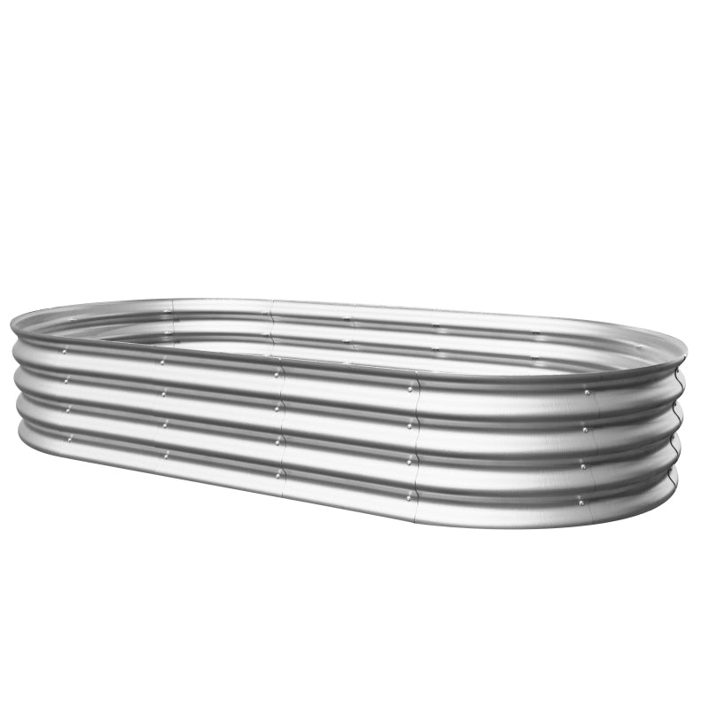 Hochbeet aus Metal Verzinkte Pflanzer erhöhte Gartenbett-Kit, Gartenbetten für im Freien für Gemüse, Blumen und Kräuter, Heavy Duty, rostbeständig, einfache Montage, 1pcs 6x3x1ft