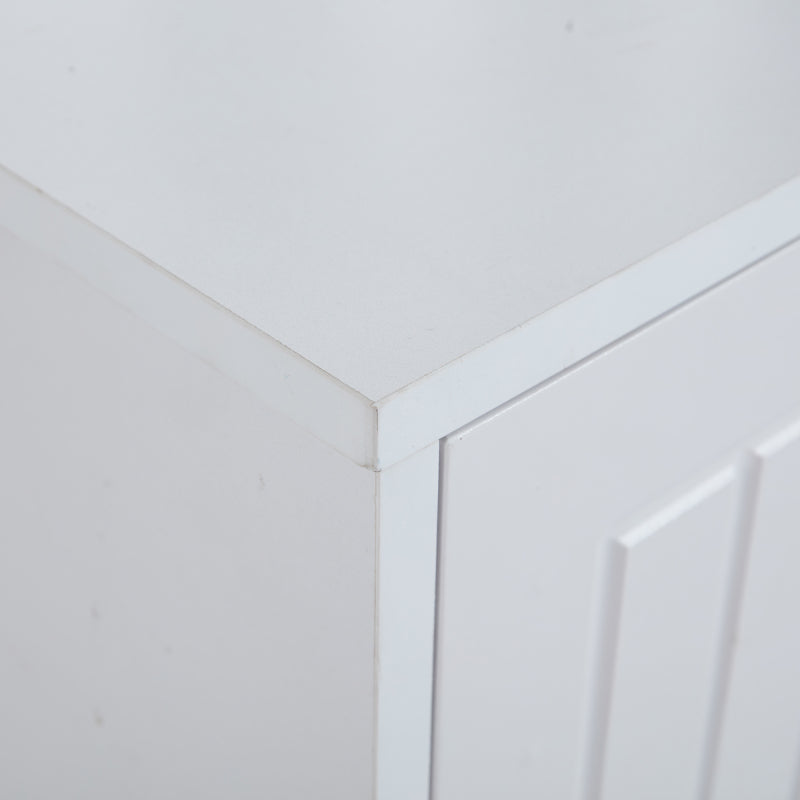 Flurgarderobe Paneel+Schuhschränke, Schuhwechsel-Set, weiß Garderoben-Set 140.6 x 32 x 180 cm