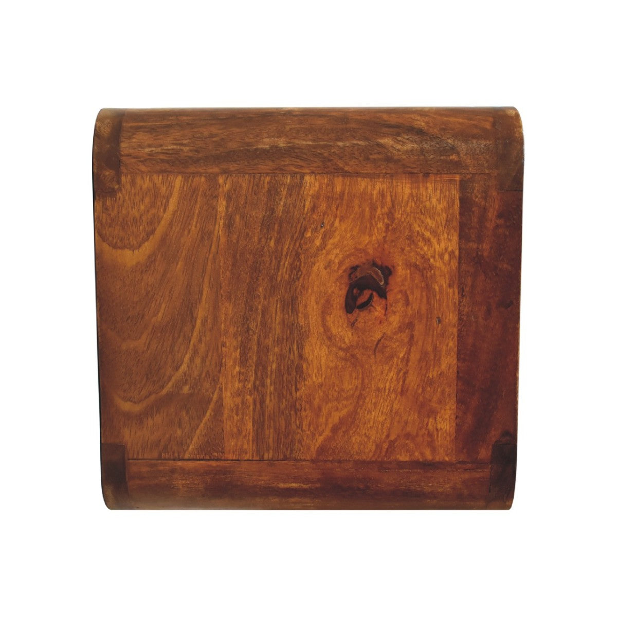 Schwebender Mini-Nachttisch aus Massivholz – Kastanienbraun, 2 Schubladen, Handgefertigt, Wandmontage, Nachhaltiges Design, 30x25x25 cm