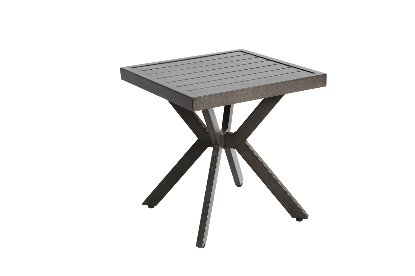Outdoor Aluminum Square Side Table End Table for Patio, Backyard, Pool, Indoor Companion, Easy Maintenance and Weather Resistant, Dark Grey