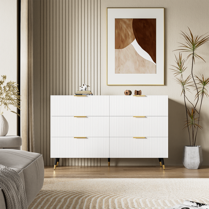 Elegantes Sideboard mit modernem Design, Kommode mit Schubladen und viel Stauraum
