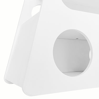 Moderner Beistelltisch mit Rollen, platzsparend, ideal für Wohnzimmer und Schlafzimmer, Weiß