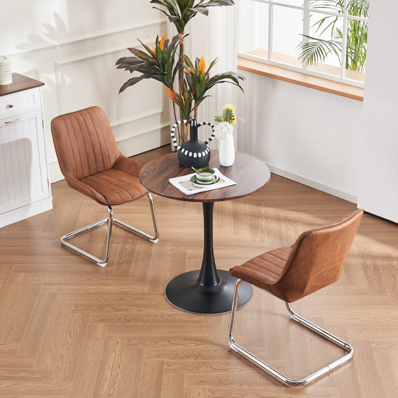 Sorgfältig ausgewählte Küche Wohnzimmer Esszimmer Stühle aus Kunstleder Material für leichtere Wartung! (Satz von 2)