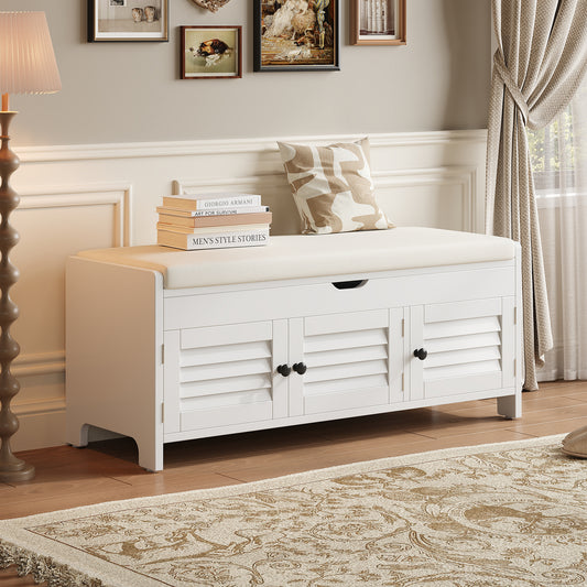 Moderne schuhbank mit sitzfläche, Eingangsbereich, Wohnzimmer, flurmöbel, Weiß