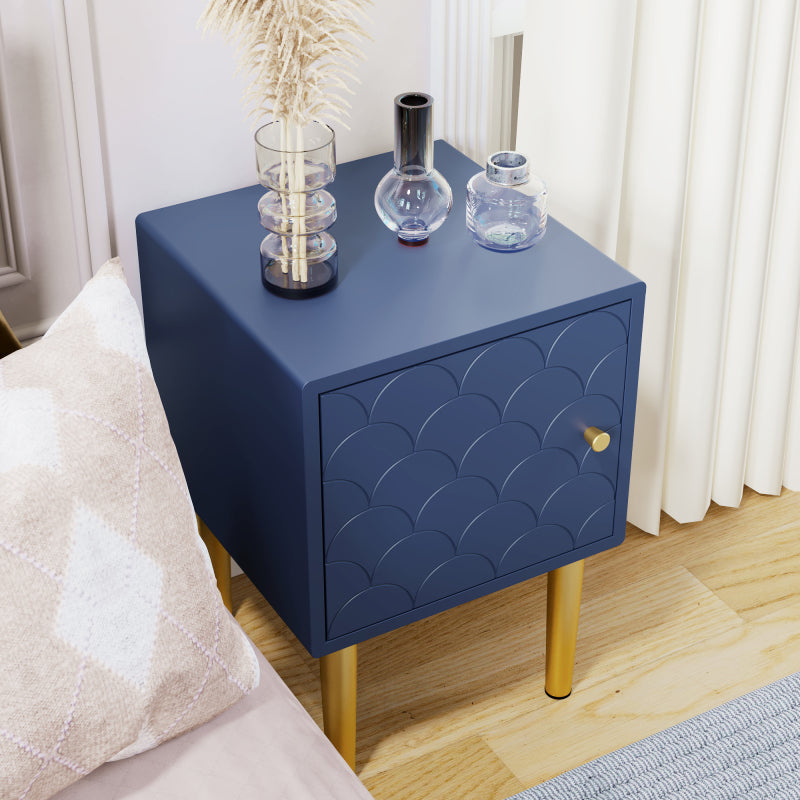 2er Set Nachttisch,Nachtschrank Beistelltisch,Marineblau, Sofatisch passend zu jedem Bett & Schlafzimmer - H50/B35/T35 cm