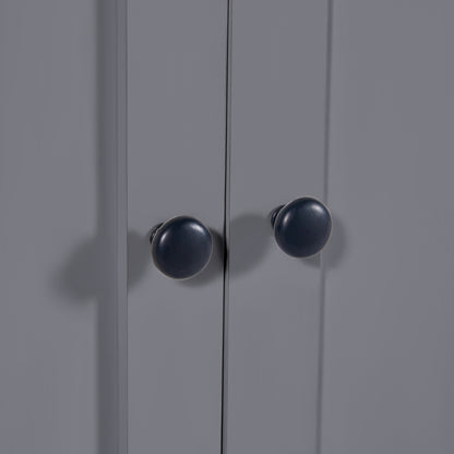 Ausziehbarer Bartisch 118-180cm, Stehtisch mit 6 Ablagefächern, Grau