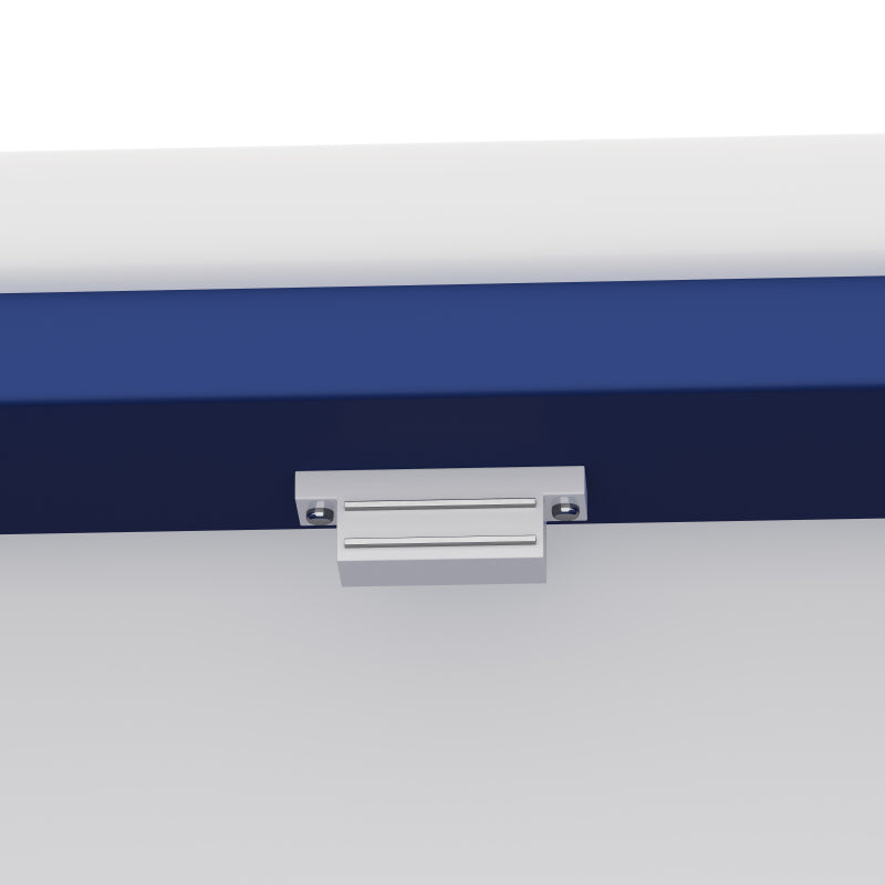76 x 46 x 78.5cm Bodenstehender Badezimmerschrank, Waschtisch,komplett lackiert, Doppeltürregale, geräuschlose Schubladen, Regale auf beiden Seiten, integriertes Keramikwaschbecken, blau