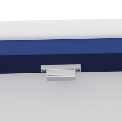 76 x 46 x 78.5cm Bodenstehender Badezimmerschrank, Waschtisch,komplett lackiert, Doppeltürregale, geräuschlose Schubladen, Regale auf beiden Seiten, integriertes Keramikwaschbecken, blau