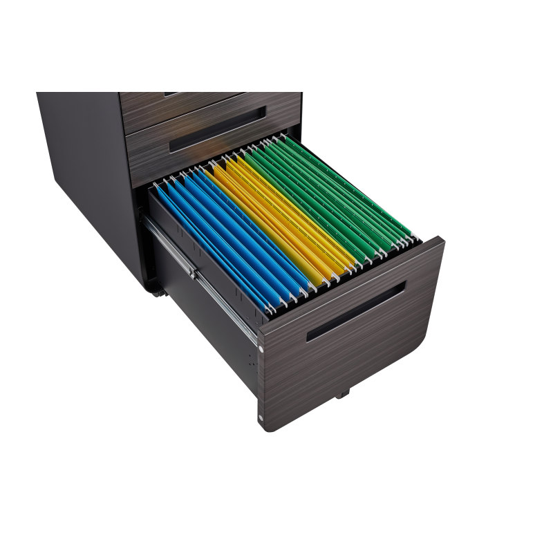 3 Drawer Mobile File Cabinet Under Desk Office,Simple Style Versatile Storage Cabinet for Legal/Letter/A4 Files, 5 Wheel Design Anti-Tilting Cold Rolled Steel Waterproof Moisture-Proof Black
