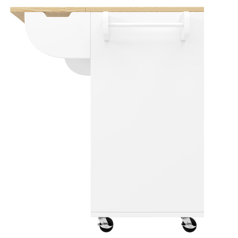 Küchenschrank, Servierwagen mit Holzmaserung, Küchenwagen mit rollen und arbeitsplatte, Küchenwagen mit Gewürzregal und Handtuchhalter, Kücheninsel mit Schiebetüren und Schubladen, weiß