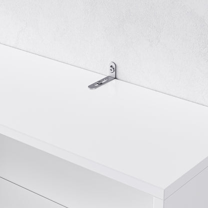 Garderoben-Set mit Schuhbank, Wandgarderobe mit 4 Haken, 2 Schubladen & Schranktür, MDF, Weiß, 100×35×180 cm