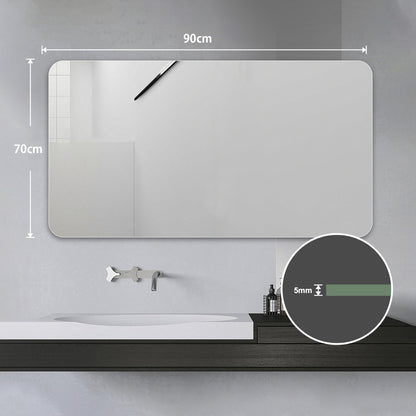 70*90CM Bathroom Vanity Mirror , Wall-Mounted Mirror for Bathroom Anti-Fog Waterproof