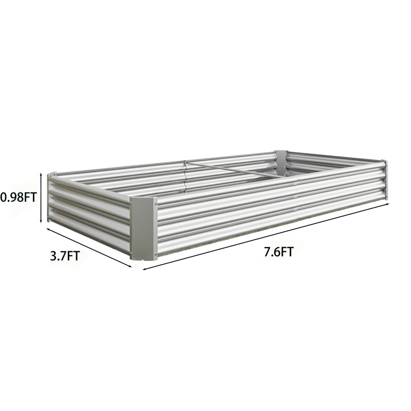 Hochbeet Metall Pflanzenbeet, Hochbeete für Garten aus robustem Stahlblech mit stabilem Design, Rostschutz und Langer Haltbarkeit, Hochbeet Bausatz ohne Boden, Ideal für Gemüse, Kräuter & Blumen Anthr