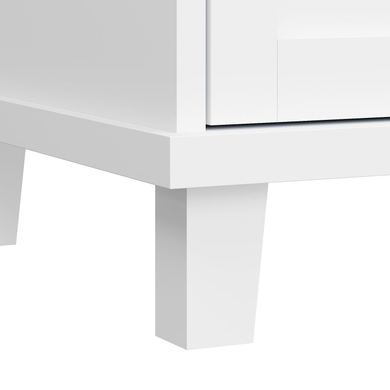 Speisewagen (134 x 46 x 92 cm), moderner und einfacher weißer Speisewagen, kombiniertes Schubladen-Aufbewahrungsschrank-Design, mobiles und festes Dual-Use-Design, geeignet für Privat- und Gewerbeküch