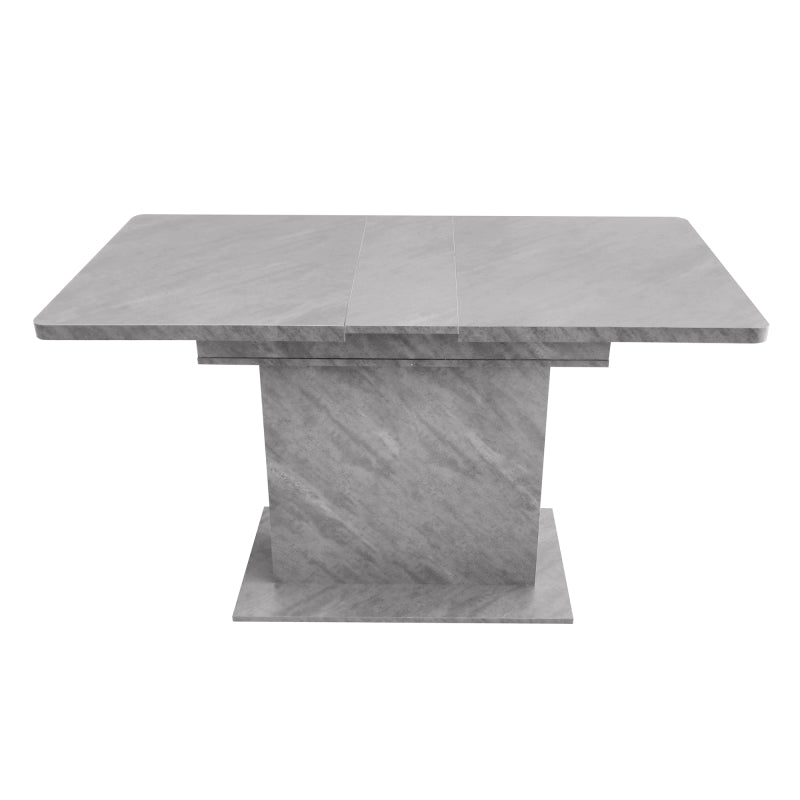 Ausziehbarer Esstisch, L110/130*W70*H75, Esstisch mit Stauraum, Betonoptik