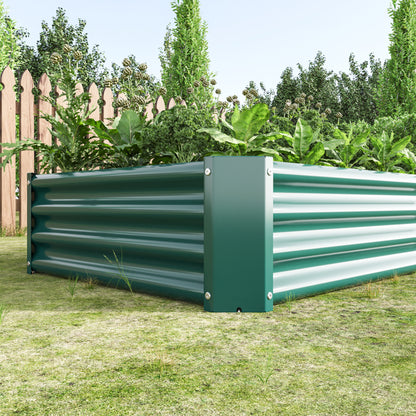Hochbeet Metall Pflanzenbeet, Hochbeete für Garten aus robustem Stahlblech mit stabilem Design, Rostschutz und Langer Haltbarkeit, Hochbeet Bausatz ohne Boden, Ideal für Gemüse, Kräuter & Blumen Anthr