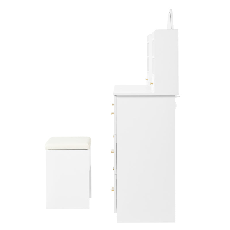 Schminktisch mit Spiegel,Schminktische mit LED-Beleuchtung, Kosmetiktisch mit 9 Schubladen, Frisiertisch, weiß, für Wohnzimmer Schlafzimmer,120x40x135cm