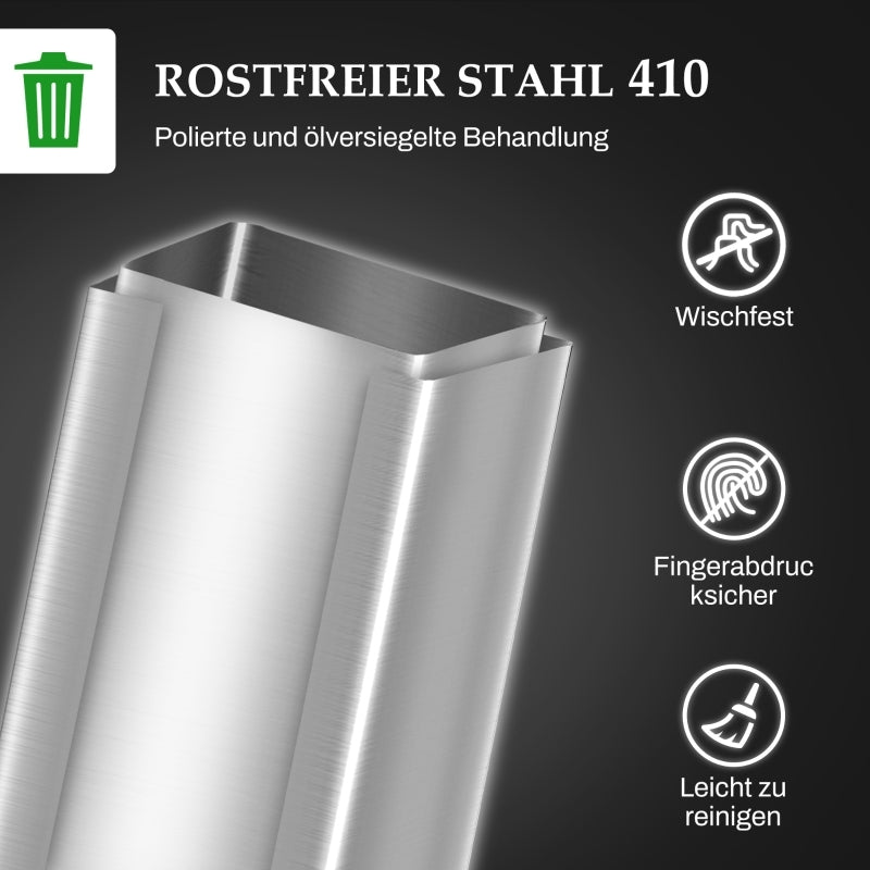 Mülleimer 20L Treteimer Edelstahl mit Deckel und Fußpedal, Kosmetikeimer mit Inneneimer für Wohnzimmer und Büro